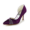 Fashion Satin Stiletto Heel Pumps With Rhinestone Wedding Shoes (More Colors)