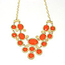 Double Collier Résine Ovale Row (couleurs assorties)