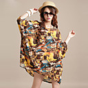 Women's Chiffon Plus Size Tie Dye Dress(Bust:Up to 200cm)