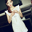 Women's Crochet Angel Sleeve Mini Dress