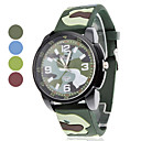 Camouflage Unisexe conception en silicone montre-bracelet à quartz analogique (multicolore)