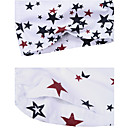 Men’s Beach Casual White-black Cotton Star Pattern Trunks