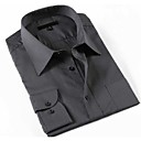 Men 's Light Gray Shirt Collar Men Work Purple Long Shirts