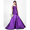 Trumpet/Mermaid Sweetheart Sweep/Brush Train Taffeta Bridesmaid Dress