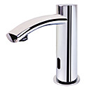 Chrome Finish Contemporary Style Deck Mounted Brass Sensor Bathroom Sink Faucets