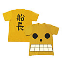 Cosplay Costume Inspired by One Piece Film Z Luffe Yellow T-shirt