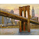 Impreso Arte Paisaje Brooklyn Bridge # 4 por Hall Groat II