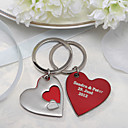 Personalized Key Ring –  Layered Hearts (Set of 4)