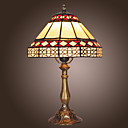 25w estilo de cristal de Tiffany mesa de luz electrochapa acabado