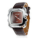 Heren pu analoge quartz horloge (bruin)