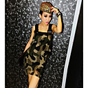 Correa Mini vestido de camuflaje de la Mujer