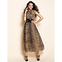TS Leopard Belt Midi Dress