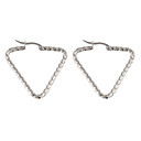 Tiny Triangle Thread Stainless Steel Earring