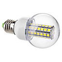 E27 7W 63x5050SMD 650LM 6000-6500K Natural White Light LED Ball Bulb (220V)