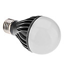 E27 8W 750LM 6000K Natural White Light Black Shell LED Ball lamp (85-265V)