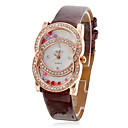 Vrouwen dicyclisch stijl pu Quartz analoog horloge (verschillende kleuren)