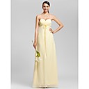 Sheath/Column Sweetheart Floor-length Chiffon Bridesmaid Dress