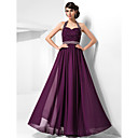 Sheath/Column Halter Floor-length Chiffon Evening Dress