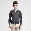 FARINO V Neck Solid Color T-Shirt