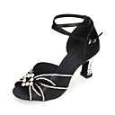 Ankle Strap Satin Latin / Ballroom Dance Schuhe mit Strass für Frauen