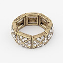 Vintage Alloy Zircon Square Forbundet Ring