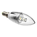 Dimmable E14 1W 90LM 3000-3500K Warm White Light LED Candle Bulb (220V)