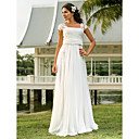 Sheath/Column Square Floor-length Chiffon Wedding Dress
