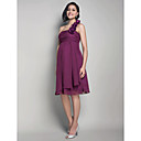 A-line One Shoulder Knee-length Chiffon Maternity Bridesmaid Dress