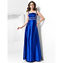 a-line Riemen bodenlangen Satin Abendkleid