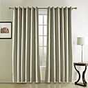(Deux panneaux) rideaux salle solides de polyester classiques assombrissement