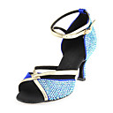 Shinning Satin T-Strap Latin / Ballroom Dance Schuhe mit Strass für Frauen