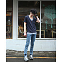 Man's Gray Round Short Sleeve Shirt