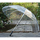 Vintage Transparante PVC paraplu met verchroomd Stand