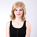Capless Long High Quality Synthetic Blonde Wavy Side Bang Wings