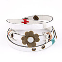 Vintage Multi-rij Lederen Clover Pattern Armband (verschillende kleuren)