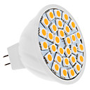 Spot Lampada MR16 5W 30x5050 SMD 400-420lm 3000-3500K luce bianca calda a LED (12V)