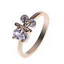 Charming Copper Alloy CZ Crystal Rings