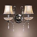 Luz moderna de la pared de 80W con lámpara de brazo de largometrajes y 2 cortinas de la tela plisada en Diseño de placa de cristal