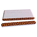 10PCS Emery Nagelfeilen Gerade Leopard