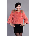 3/4 Sleeve Collarless Rabbit Fur Casual/Party Jacket(More Colors)