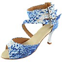 Customized Women's Triple Strap Satin Dance Performance Shoes