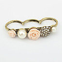Kvinners Vintage Rose Eleagnt Trisykliske Ring