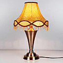 40W luz de mesa retro com Elegante padrões de geometria Tecido Sombra
