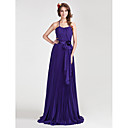 A-line Halter Floor-length Chiffon Bridesmaid Dress