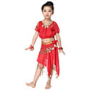 Dancewear Chiffon with Coins Belly Dance Outfit Top and Belt and Skirts For Children More Colors