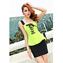 Women's Two Piece Strap Bandage Peplum Top With Bodycon Skirt