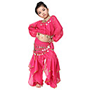 Dancewear Chiffon Belly Dance Outfits Top and Belt and Bottom For Children More Colors