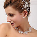 Elegante Blume und Kristall Hochzeit / Party Kopfschmuck (1 Stück Set)
