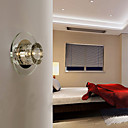 10W Modern Wall Light with Transparent Glass Shade and Glass Plate