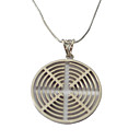 Sterling Silver Filigree Ring shape pendant with diamond set on( Qty:12 ) free shipping (FMR-004)
